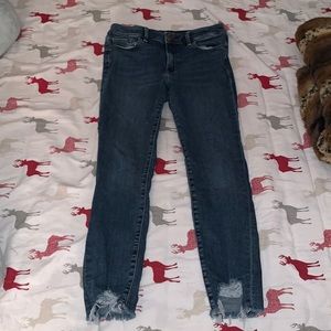 abercrombie low rise cropped jeans